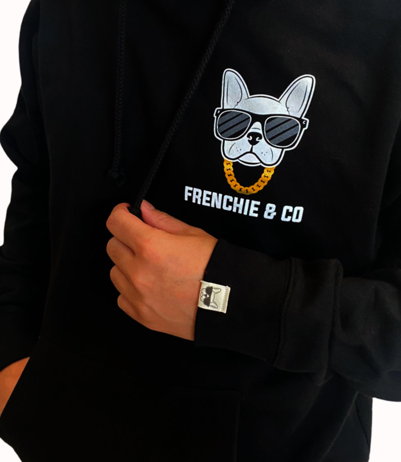 Classic Black Frenchie Hoodie