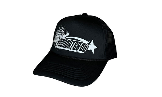 Frenchie&Co Retro Trucker White on Black