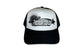 Frenchie&Co Retro Trucker Black on White